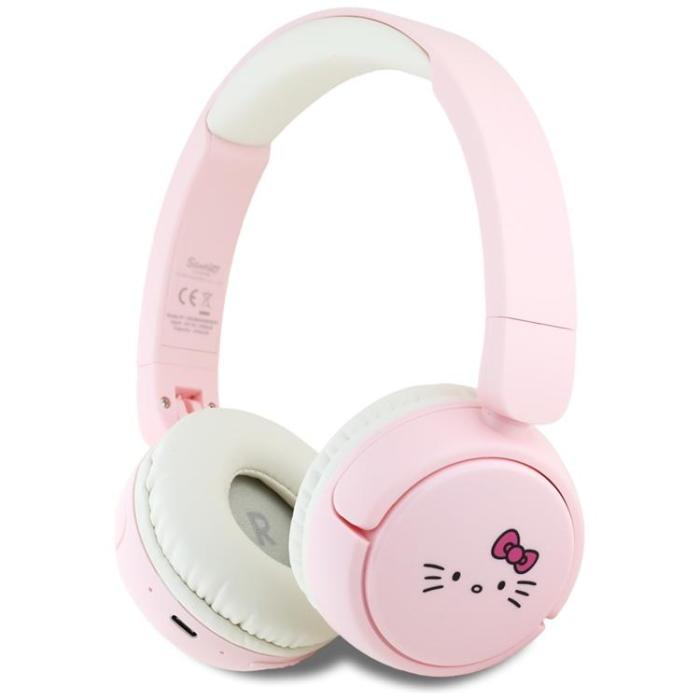 Hello Kitty - Hello Kitty On-Ear Hörlurar Trådlösa Bluetooth Face Logo - Rosa