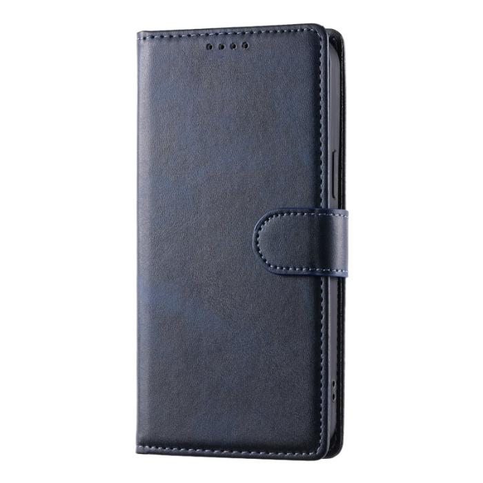 OEM - Samsung Galaxy S26 Fodral Ställ PU Läder Flip Skydd - Blå