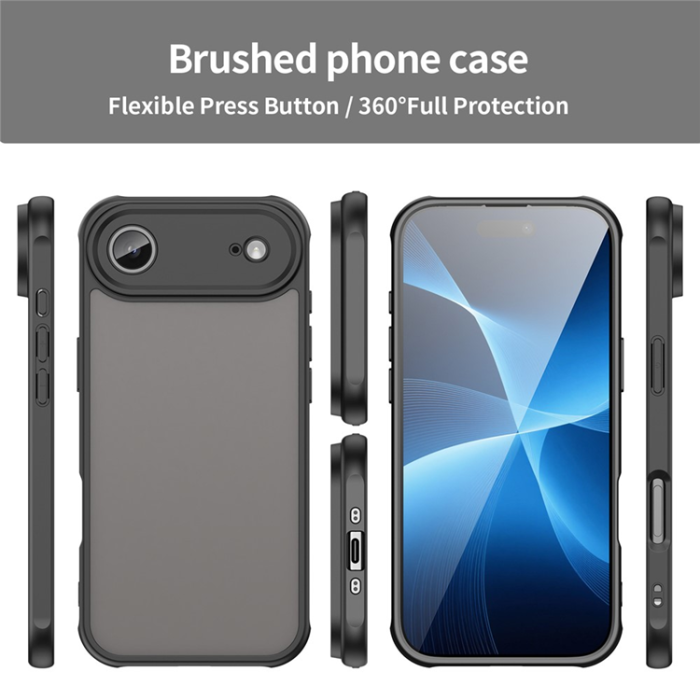 A-One Brand - iPhone Air Mobilskal Frostade krockkuddar Drop Proof - Svart
