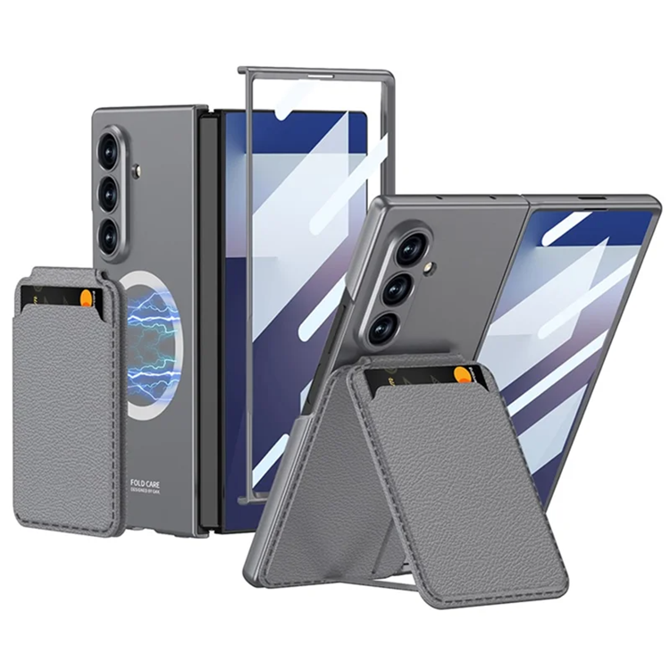 GKK Galaxy Z Fold 7 Mobilskal Magsafe Korthållare - Grå | 2353 | AlltMobil