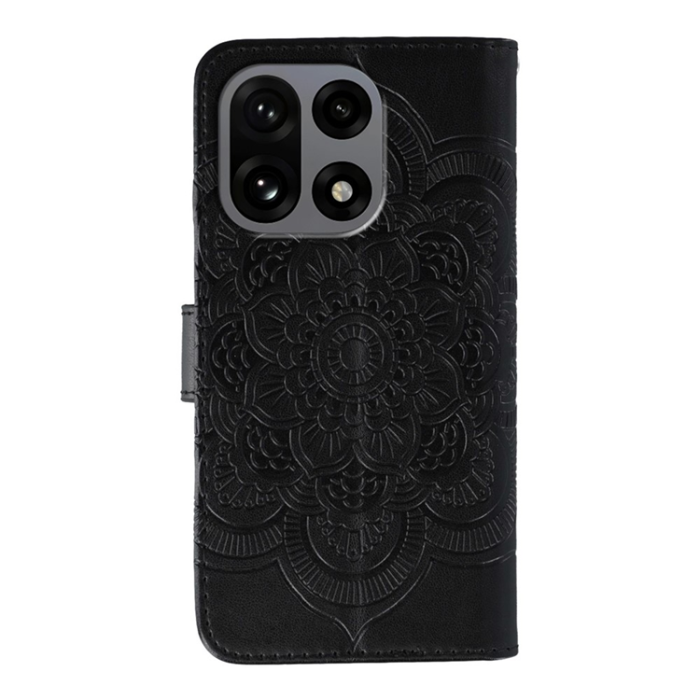 A-One Brand - OnePlus 15 5G Konstläder Plånboksfodral Mandala Imprint Rhinestone