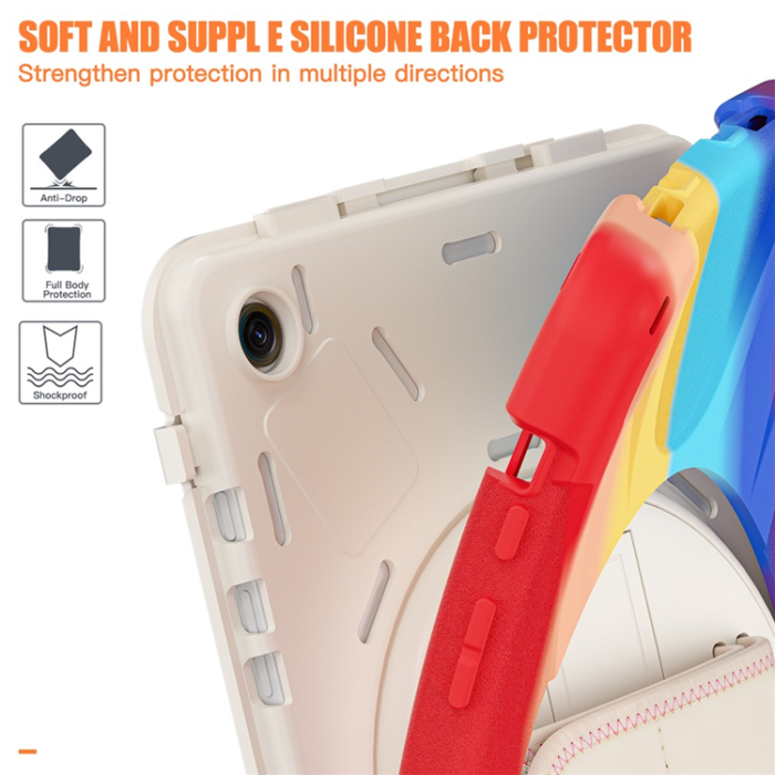 A-One Brand - Galaxy Tab A9 Plus Mobilskal Silikon Rotary Kickstand