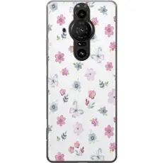 Gustaf - Mobilskal till Sony Xperia Pro-I med Blommor och fj&auml;rillar