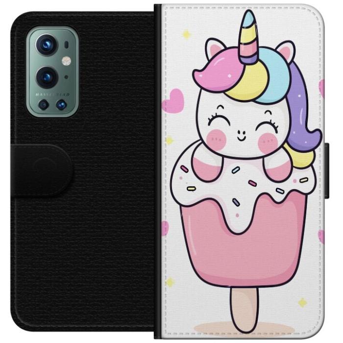 iSecrets - Plånboksfodral till OnePlus 9 Pro med Glad enhörning