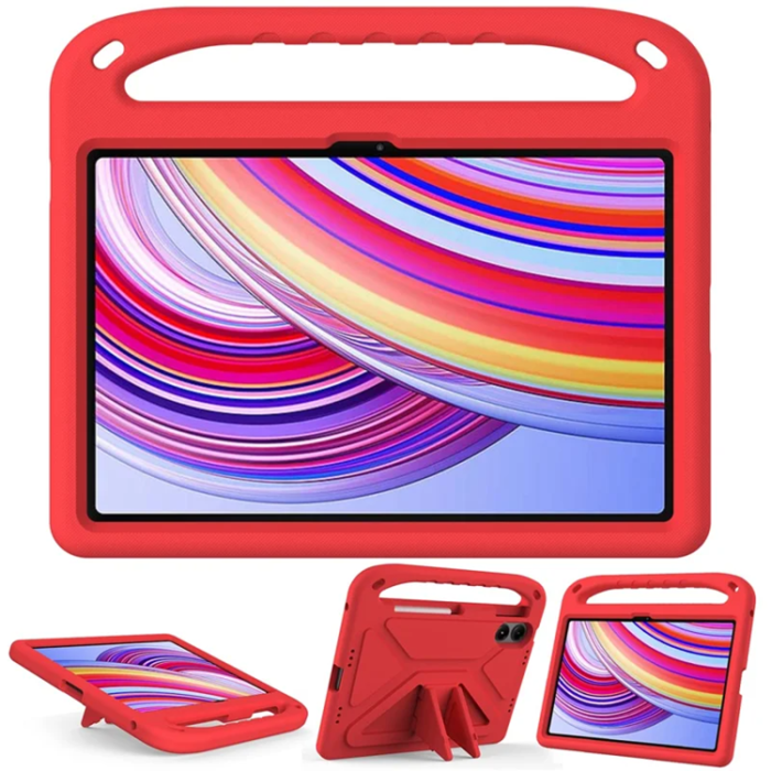 A-One Brand - Xiaomi Redmi Pad Pro/5G/Poco Pad Skal EVA Handgrepp Kickstand - Röd