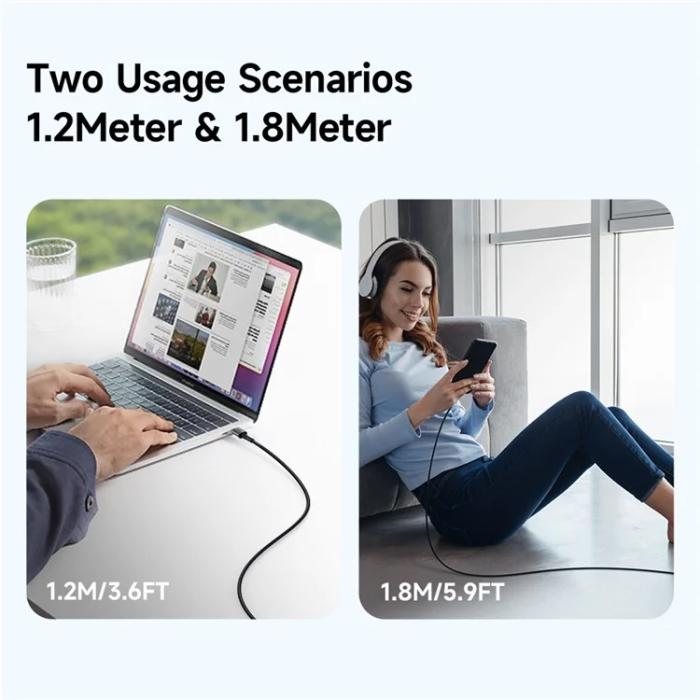MCDODO - MCDODO USB-A - USB-C 100W Kabel 1.8M 6A CA-3591 MDD - Svart