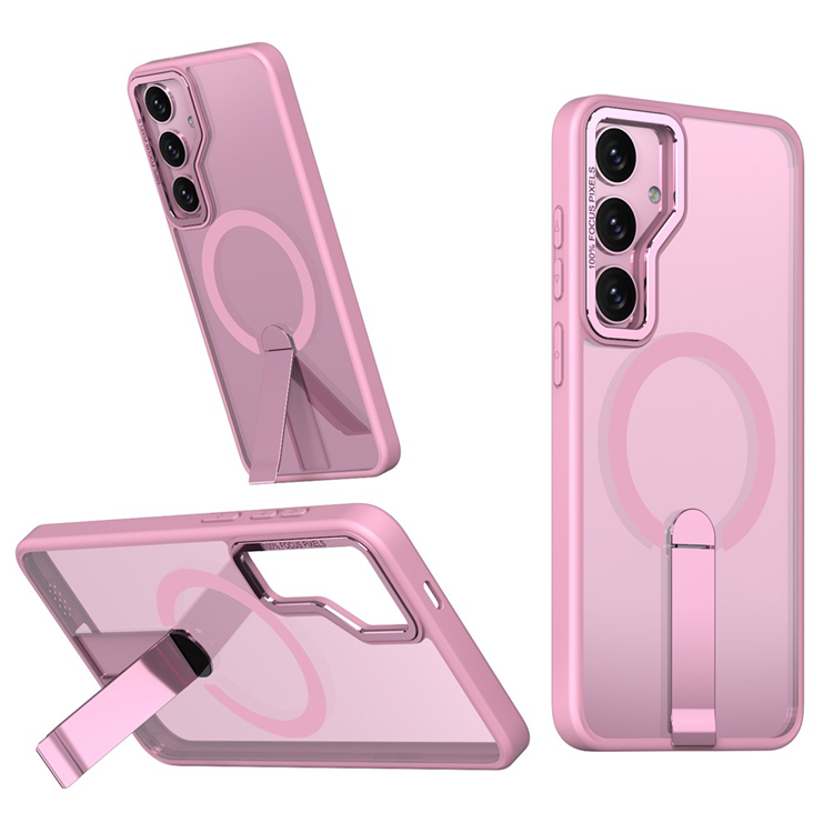 Galaxy S25/S24 Mobilskal MagSafe Kickstativ Acrylic - Rosa | 2353 | AlltMobil