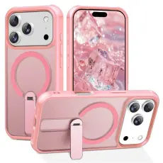 A-One Brand - iPhone 17 Pro Max Mobilskal MagSafe Kickstand - Rosa