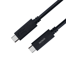 UTGATT1 - Deltaco Gen3 USB-C till USB-C 5A EPR Kabel 0.8m 240W - Svart