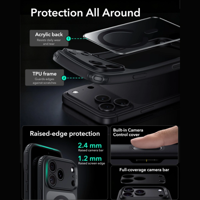 ESR - ESR Mobilskal För iPhone 17 Pro /18 Pro Magsafe med Skärmskydd