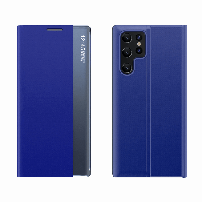 OEM - Galaxy S25 Ultra Fodral Sleep View med Flap - Blå