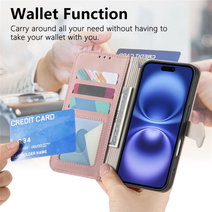 A-One Brand - iPhone Air Plånboksfodral Leaf Magnetiskt Spänne Konstläder