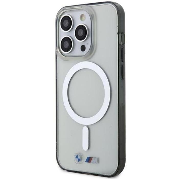 BMW - BMW iPhone 14 Pro Max Mobilskal Magsafe Silver Ring - Transparent