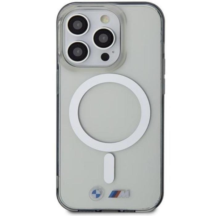 BMW - BMW iPhone 14 Pro Max Mobilskal Magsafe Silver Ring - Transparent