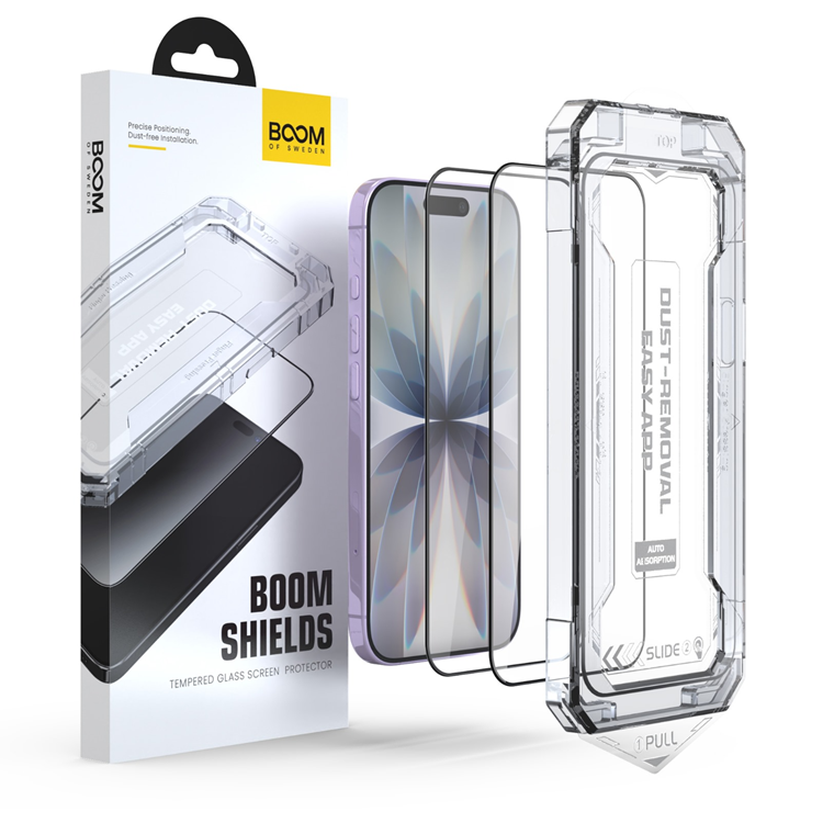 LIVSTIDSGARANTI - BOOM iPhone 17/16 Pro Härdat Glas Skärmskydd - 2 Pack | 5468 | AlltMobil