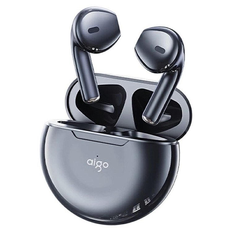 AIGO TWS Trådlösa Bluetooth-Hörlurar Semi-In-Ear Smart Touch TJ07 (Svart) | 5566 | AlltMobil