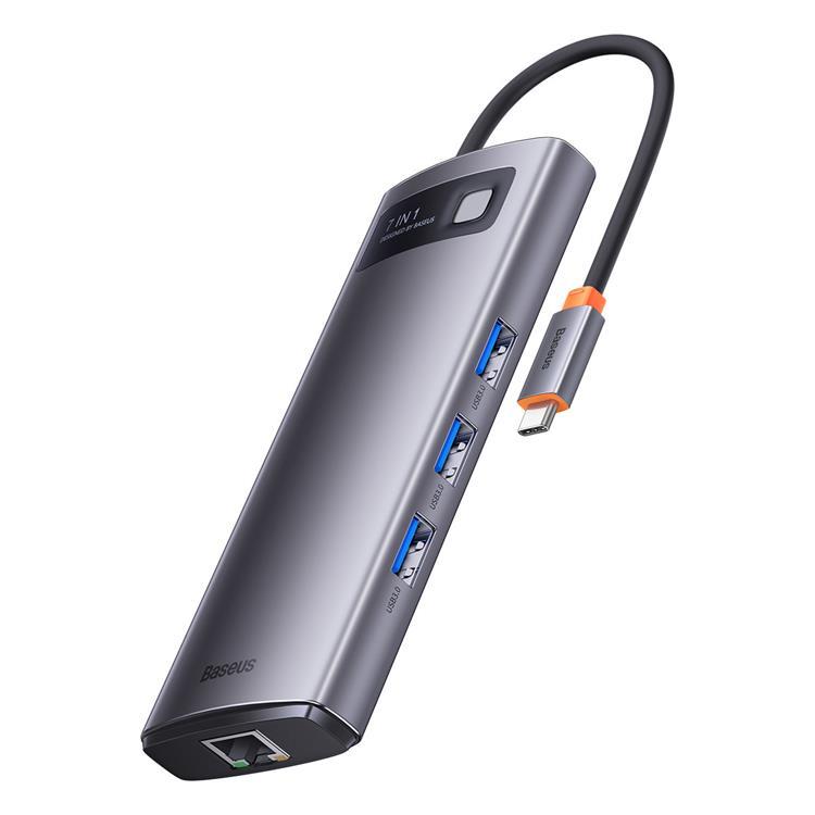 Baseus 7in1 Docking Station HUB Typ-C - Grå | 311 | AlltMobil