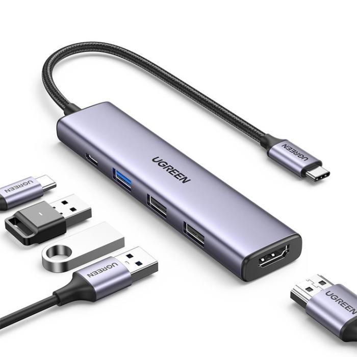 Ugreen - UGreen Adaptrar Multifunctional - Grå