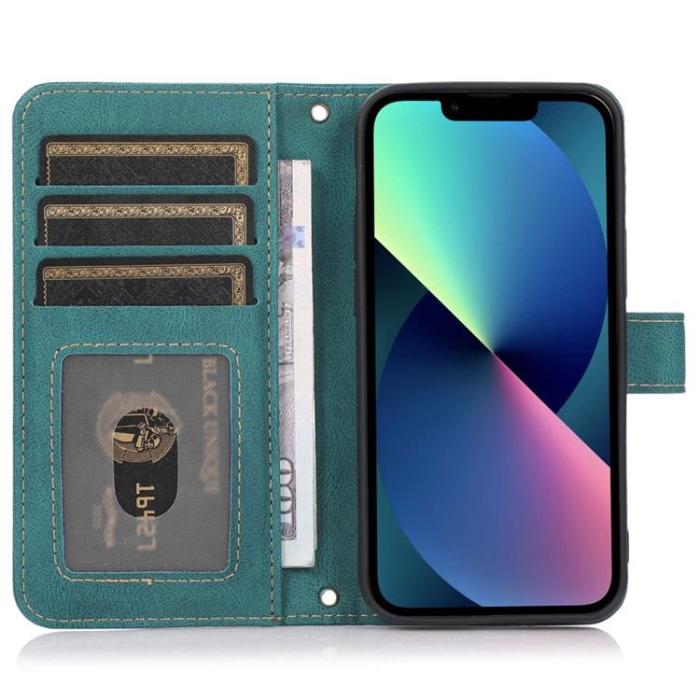 OEM - iPhone 14 Plus Plånboksfodral Flip - Grön