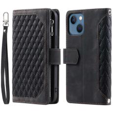 OEM - iPhone 14 Plus Plånboksfodral Rhombus - Svart