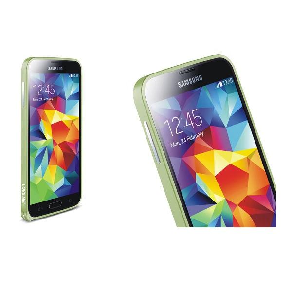 LOVE MEI 0.7mm Metal Bumper till Samsung Galaxy S5 (Grön) | 2353 | AlltMobil