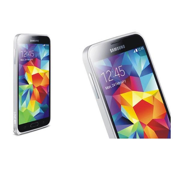 LOVE MEI 0.7mm Metal Bumper till Samsung Galaxy S5 (Silver) | 2353 | AlltMobil