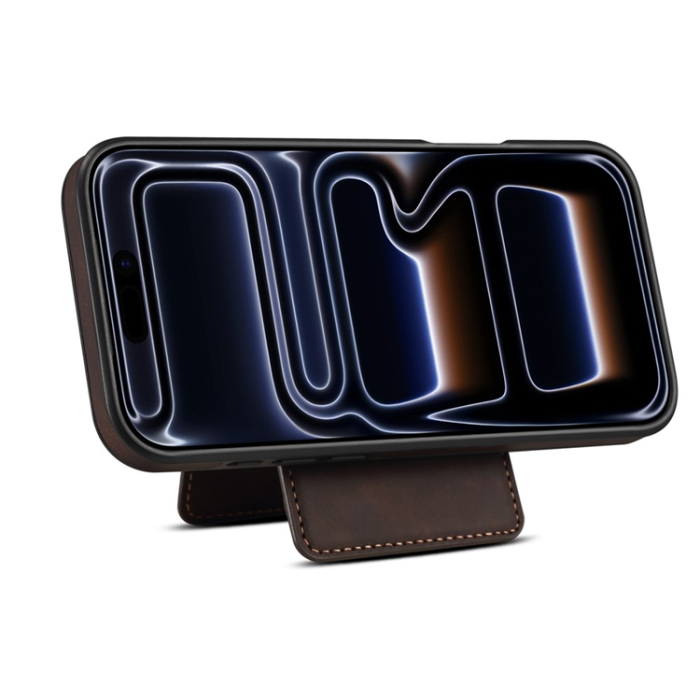 DENIOR - DENIOR D17 iPhone 17 Pro Mobilskal MagSafe Kortpåse - Brun