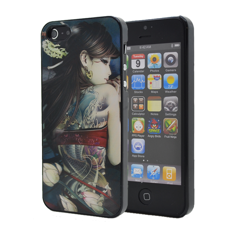 3D Baksideskal till Apple iPhone 5/5S/SE (Red Girl) | 2353 | AlltMobil