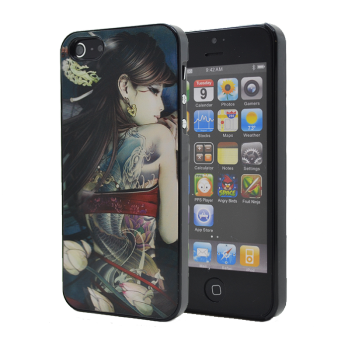 OEM - 3D Baksideskal till Apple iPhone 5/5S/SE (Red Girl)
