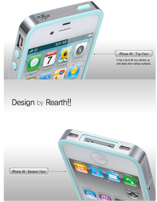 UTGATT5 - iPhone 4 Ringke Steel Bumper (SVART) + Skrmskydd