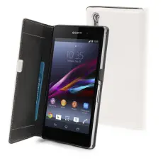 Muvit - Muvit Slim Flip v&auml;ska till Sony Xperia Z1 (Vit)