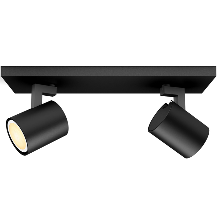 Philips - Philips Hue Runner White Ambiance 2 spot 800 lm - Svart