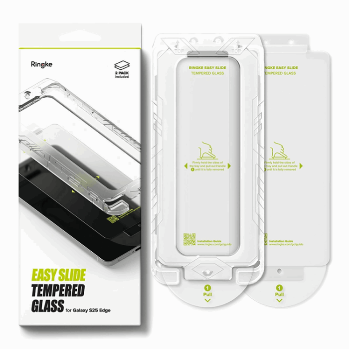 Ringke - [2-Pack] Ringke Galaxy S25 Edge Härdat Glas Skärmskydd Easy Slide