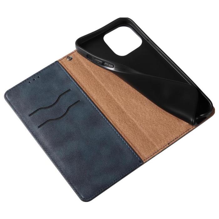 OEM - Galaxy S23 Ultra Plånboksfodral Magnet Strap - Blå