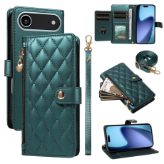 A-One Brand - iPhone Air Pl&aring;nboksfodral Rhombus L&auml;der - Svartgr&ouml;n