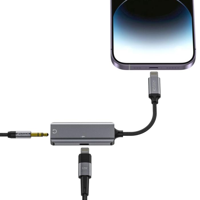 Tech-Protect - Tech-Protect Adaptrar Ultraboost Lightning Till Mini Jack/Lightning