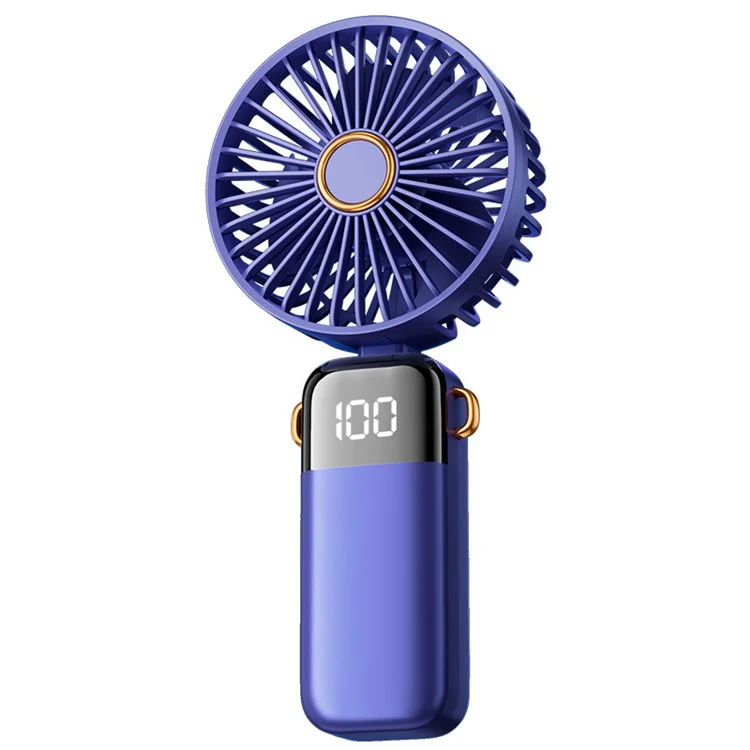 Kraftfull Handhållen Fläkt med Digital Skärm 1200mAh - Blå | 264 | AlltMobil