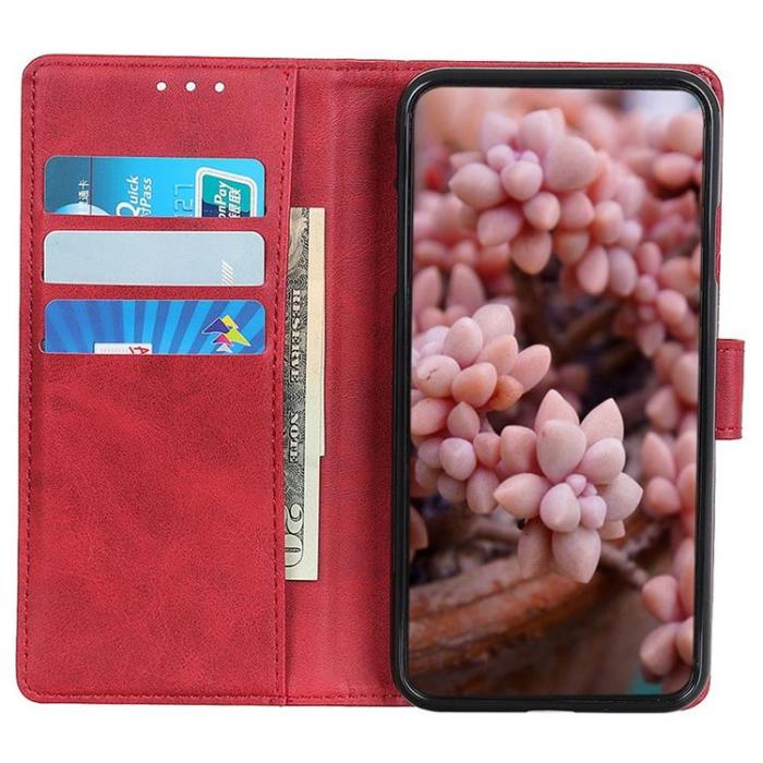 A-One Brand - Galaxy Xcover 6 Pro Plånboksfodral PU Läder - Röd
