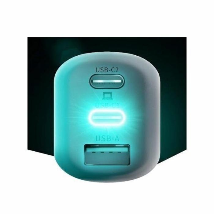 3MK - 3MK Väggladdare Adapter USB-C/USB-A 65W Hyper - Vit