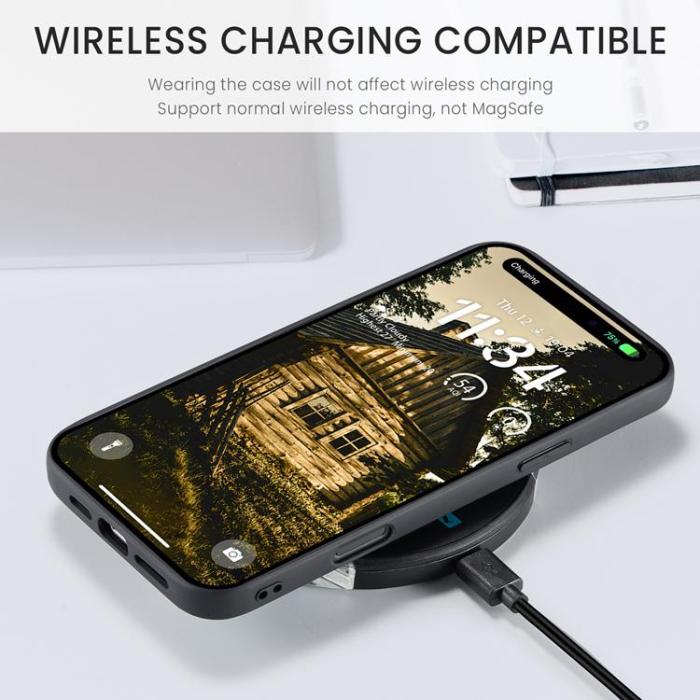 OEM - JEEHOOD iPhone Air Mobilskal KonstLäder + Plast Avtagbar - Brun