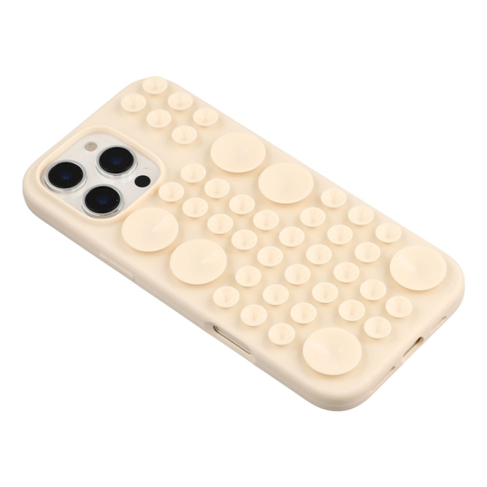 A-One Brand - iPhone 16 Pro Max Mobilskal Sugkopp Silikon med Tygfoder