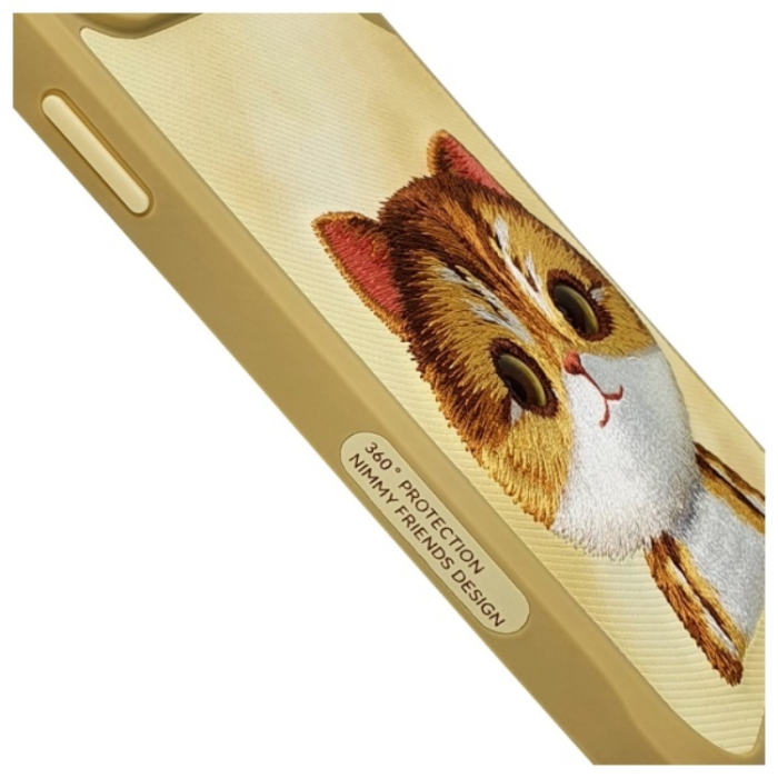 NIMMY - Nimmy iPhone 15 Pro Mobilskal Cool & Cute 2.0 Cat - Khaki