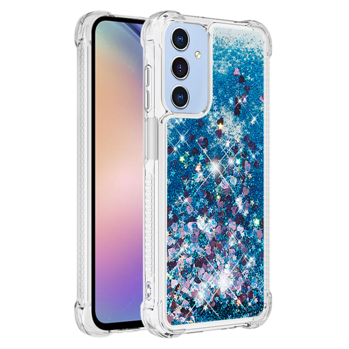 A-One Brand - Galaxy A17/A26 Mobilskal Glitter Quicksand TPU - Blå