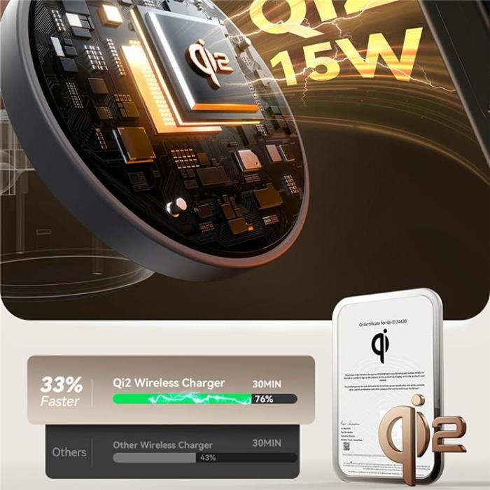 Joyroom - JOYROOM Qi2 Trådlös Laddare iPhone, Apple Watch, Airpods - JR-W23 - Vit