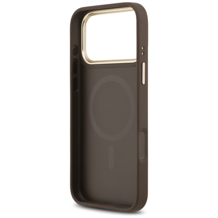 Guess - Guess iPhone 17 Pro Max Mobilskal Magsafe Stripe - Brun
