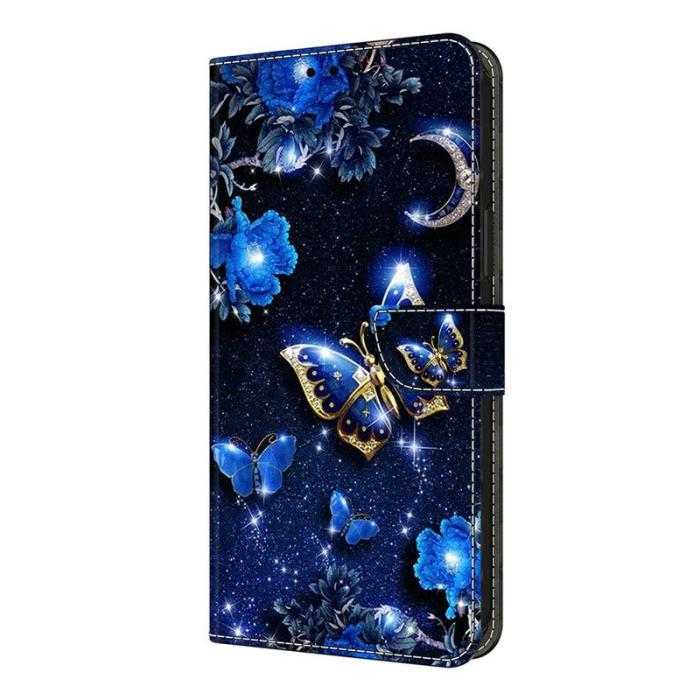 OEM - Brilliant Samsung Galaxy A37 Plånboksfodral Konstläder Mönster - Vit