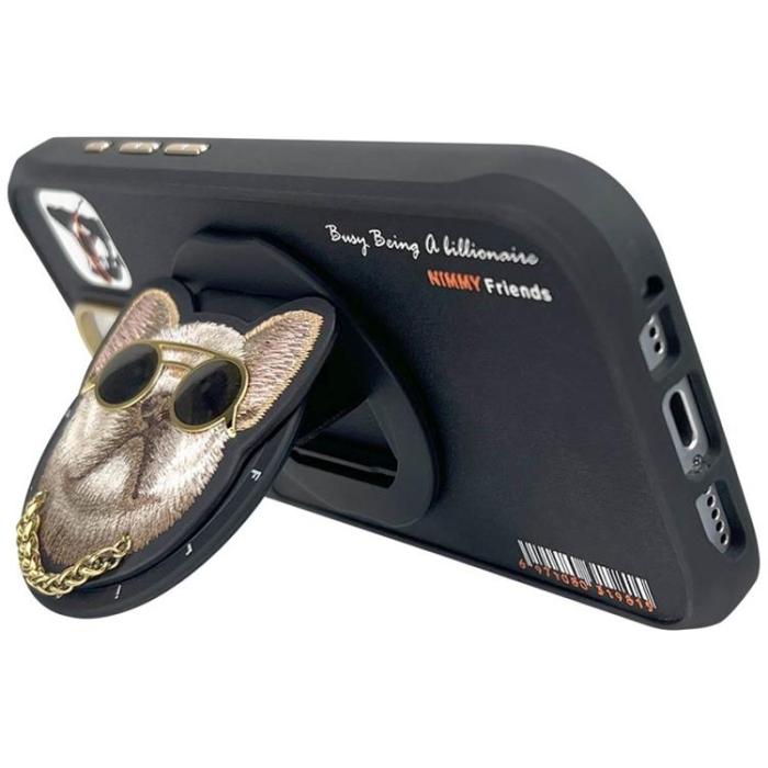 NIMMY - Nimmy iPhone 16 Pro Mobilskal MagSafe Glasses Cool Dog - Svart