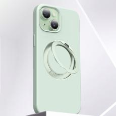 A-One Brand - iPhone 15 Mobilskal MagSafe Silikon Roterande Kickstand