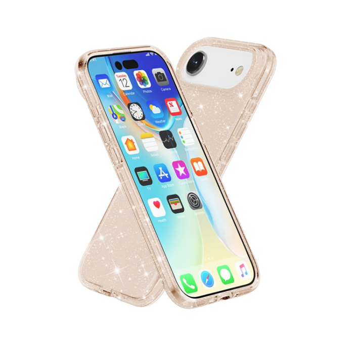 A-One Brand - iPhone 17 Air Mobilskal Glittrande Puderglitter - Guld