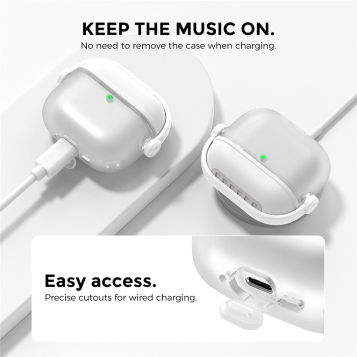 AHASTYLE - AHASTYLE AirPods 4 Skal Silikon WG174 - Vit